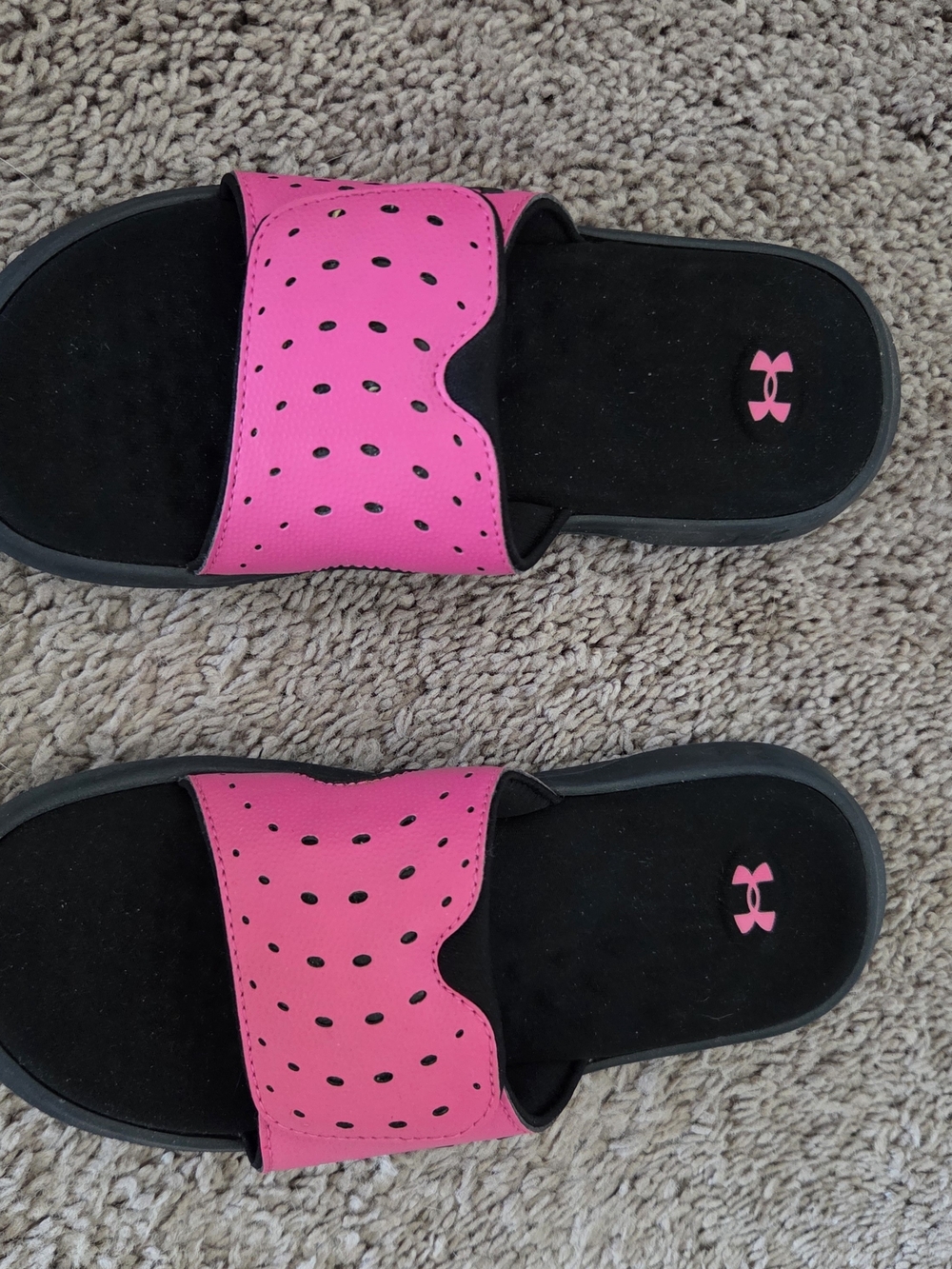 Under Armour Pink Slide Sandals